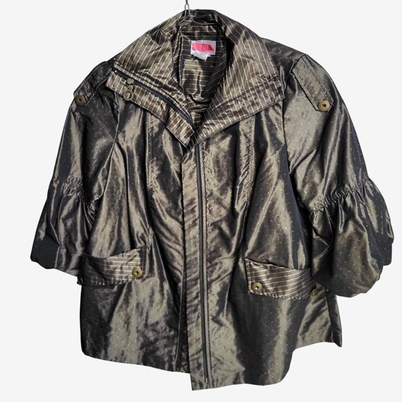 IC COLLECTION Black Blazer with Pinstripe Detail - Picture 2 of 8